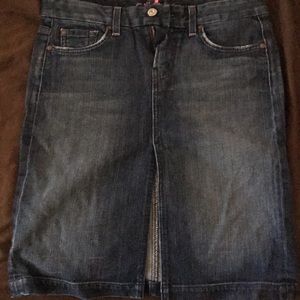 Seven for all mankind denim skirt with front split